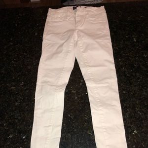White Suede jeggings